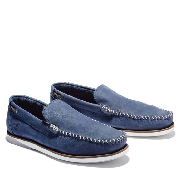 Timberland Men\'s Atlantis Break Leather Boat Shoes Navy Blue A2A8F ALL SIZES main image 4